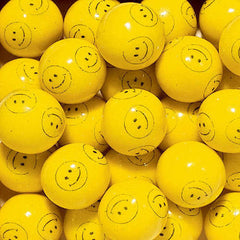 Yellow Smiley Face Gumballs 1" 850 Count Bulk