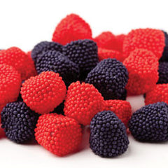 Gummi Raspberries & Blackberries 10LB Bulk