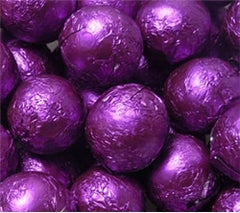 Purple Chocolate Foil Balls 10LB Bulk