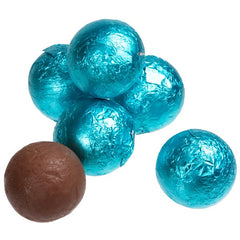 Caribbean Blue Chocolate Foil Balls 10LB Bulk