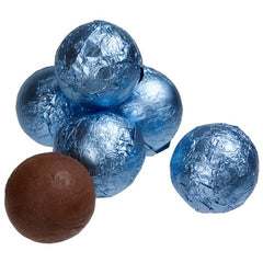 Pastel Blue Chocolate Foil Balls 10LB Bulk