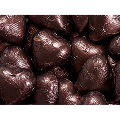 Brown Chocolate Foil Hearts 10LB Bulk