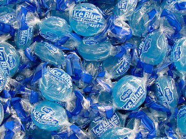 light blue candy —