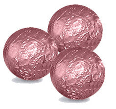 Light Pink Chocolate Foil Balls 10LB Bulk