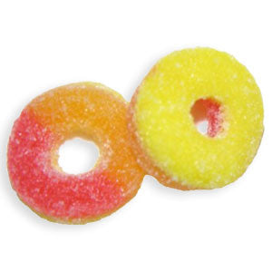 Gummi Mini Peach Rings 5LB Bulk