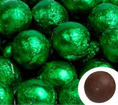 Green Chocolate Foil Balls 10LB Bulk