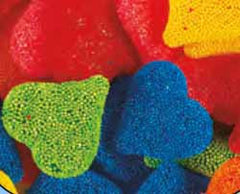 Colorful Crunchy Gummi Hearts Assorted 