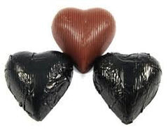 Black Chocolate Foil Hearts 10LB Bulk