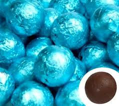 Caribbean Blue Chocolate Foil Balls 10LB Bulk