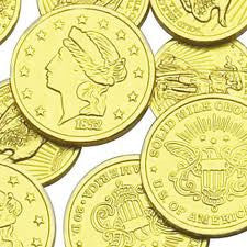 Milk Chocolate Gold Coins 10lb Bulk - Large