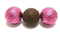 Bright Pink Chocolate Foil Balls 10LB Bulk