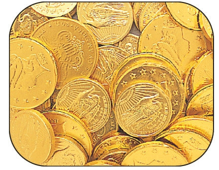 Milk Chocolate - Mint Blank Gold Coins - Large 10LB Bulk