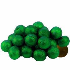 Green Chocolate Foil Balls 10LB Bulk