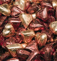 Dark Chocolate High Cocoa Content Hearts 5LB Bulk