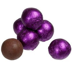 Purple Chocolate Foil Balls 10LB Bulk