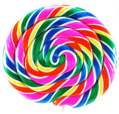 Whirly Pops, Rainbow 9" 24 Oz 10 Count