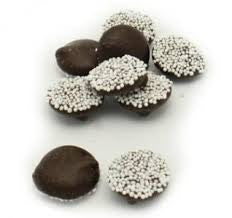 Chocolate Nonpareils (Dark Chocolate with White Seeds) 25LB Bulk