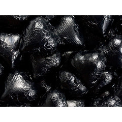 Black Chocolate Foil Hearts 10LB Bulk