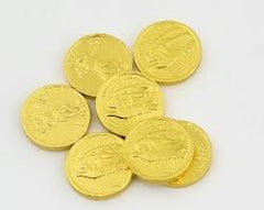 Milk Chocolate Gold Coins 1 1/4th" Medium 10LB Bulk