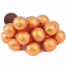 Orange Chocolate Foil Balls 10LB Bulk