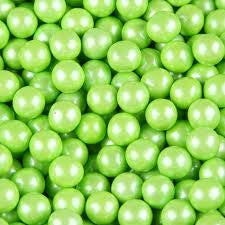 Pearl Lime Green Sixlets 10LB Bulk