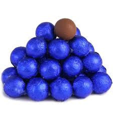 Royal Blue Chocolate Foil Balls 10LB Bulk