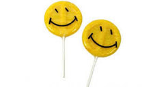 Yellow Smiley Face Lollipop 60 Count